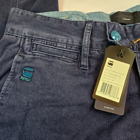G STAR RAW Correct Men’s RCT Omega 3D Bow Tapered Twill Cinched Pants 31 x 34 - Picture 5 of 10